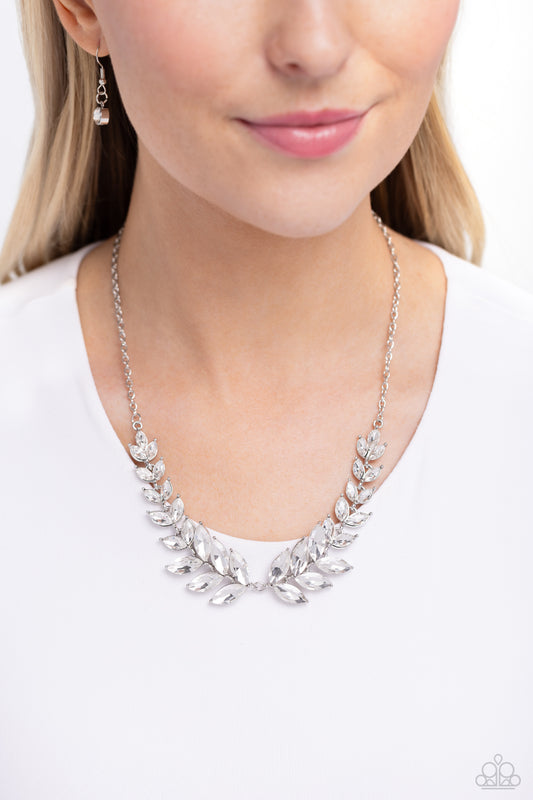 Luxury Laurels - White - Paparazzi Accessories