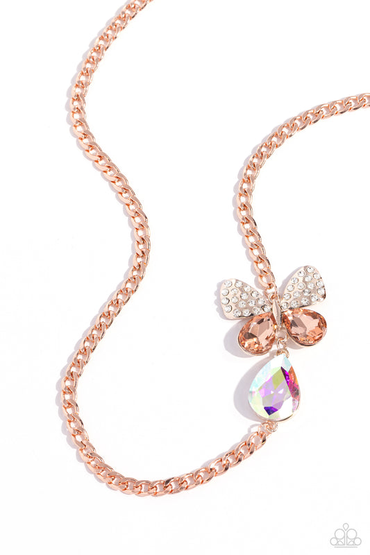 Fluttering Finesse - Rose Gold - Paparazzi Accessories