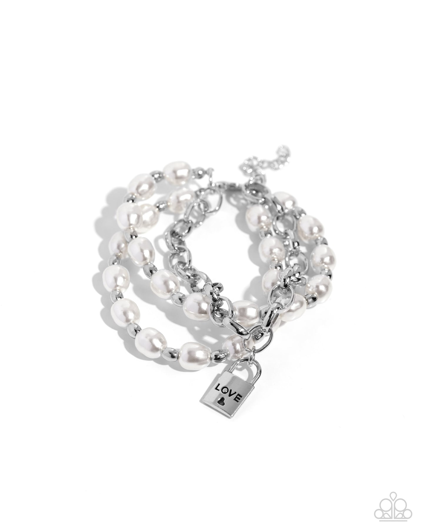 LOVE-Locked Legacy - White - Paparazzi Accessories