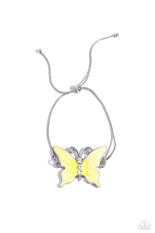 Aerial Adornment - Yellow - Paparazzi Accessories