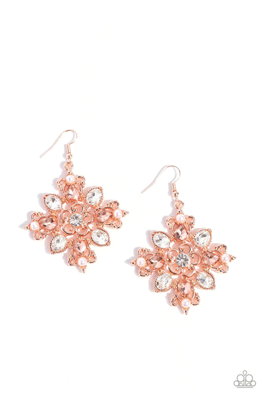 Fancy-Free Florals - Copper - Paparazzi Accessories