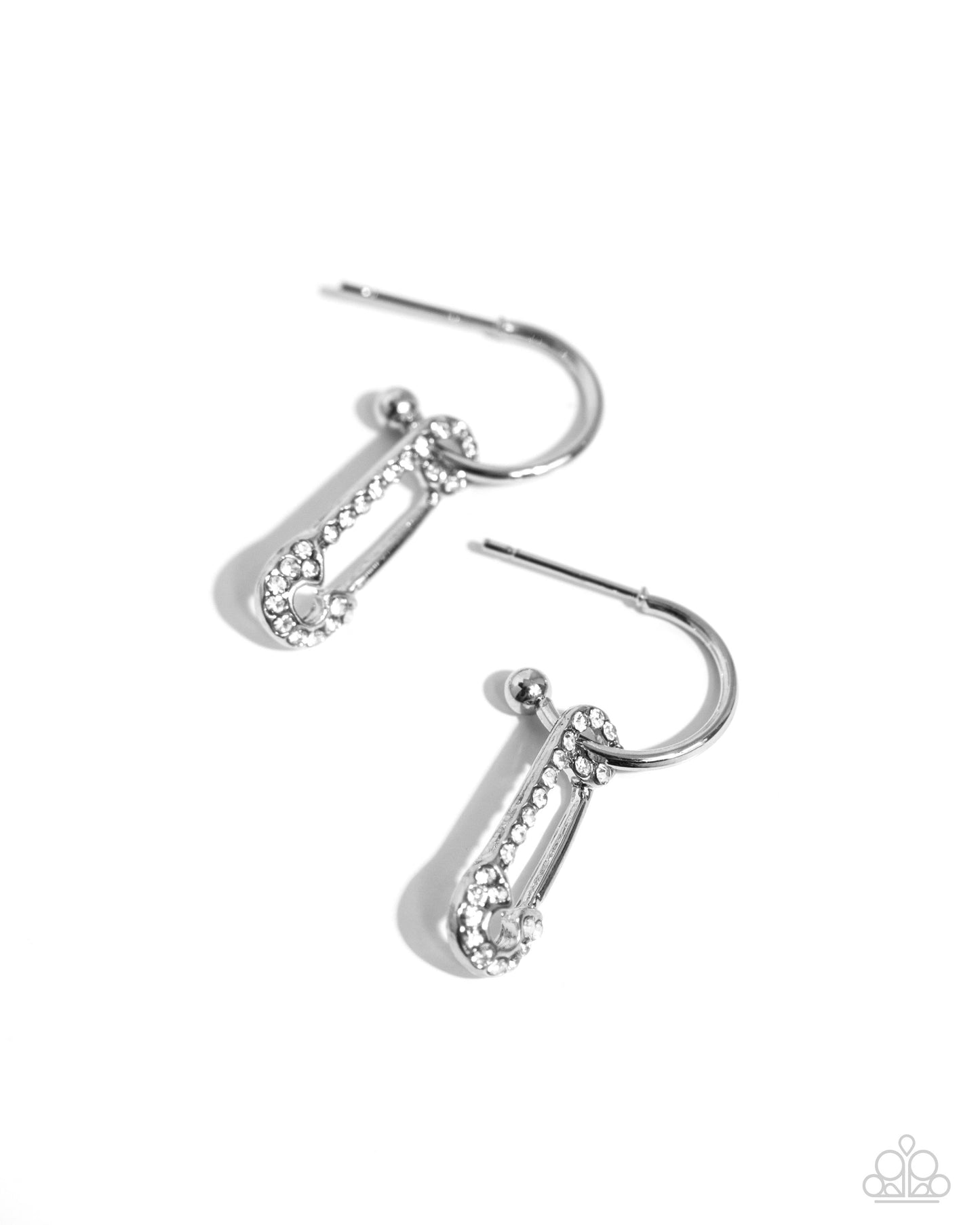 Safety Pin Sentiment - White - Paparazzi Accessories