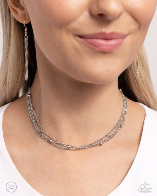 Satellite Strands - Silver - Paparazzi Accessories