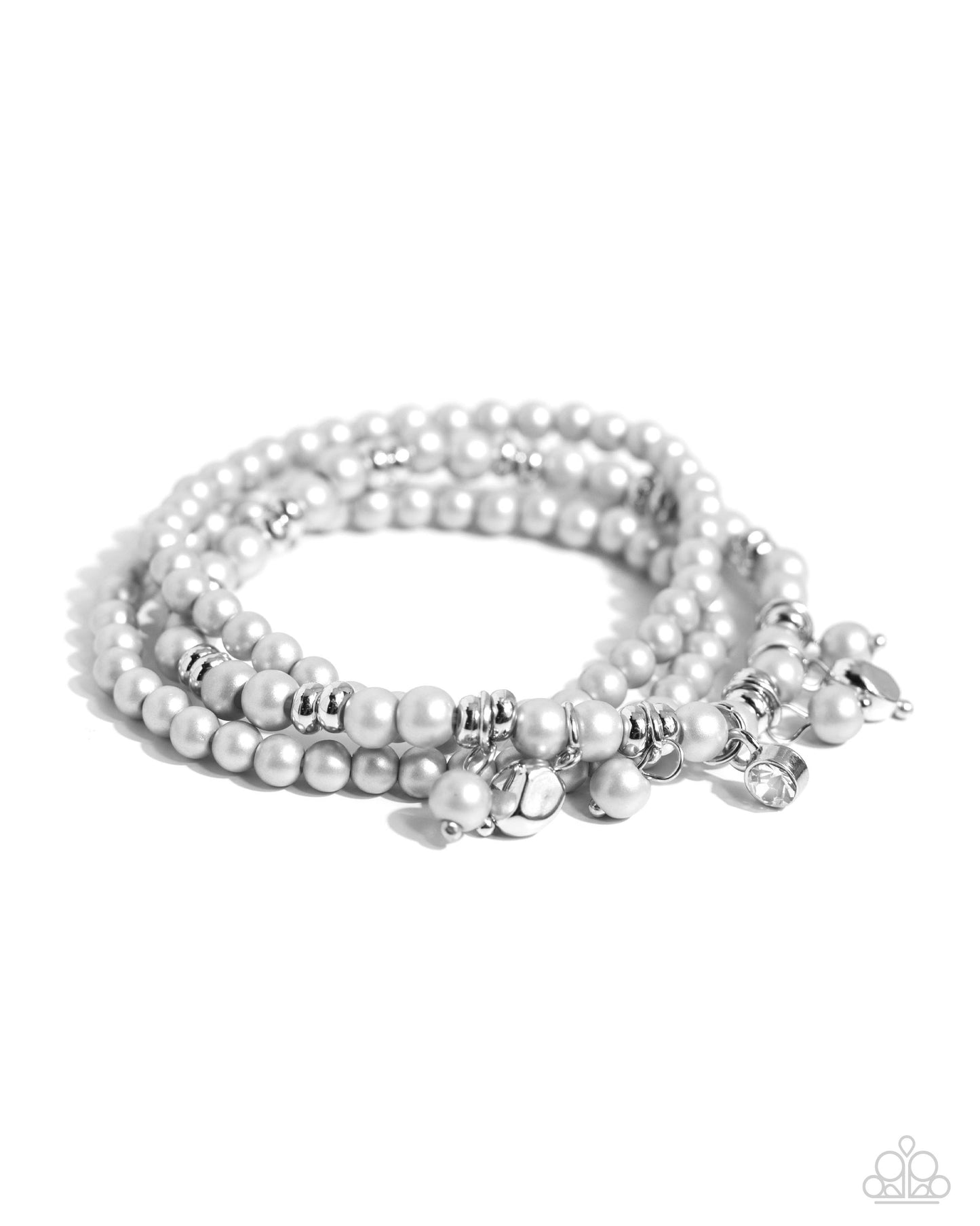 Sumptuous Stack - Silver - Paparazzi Accessories