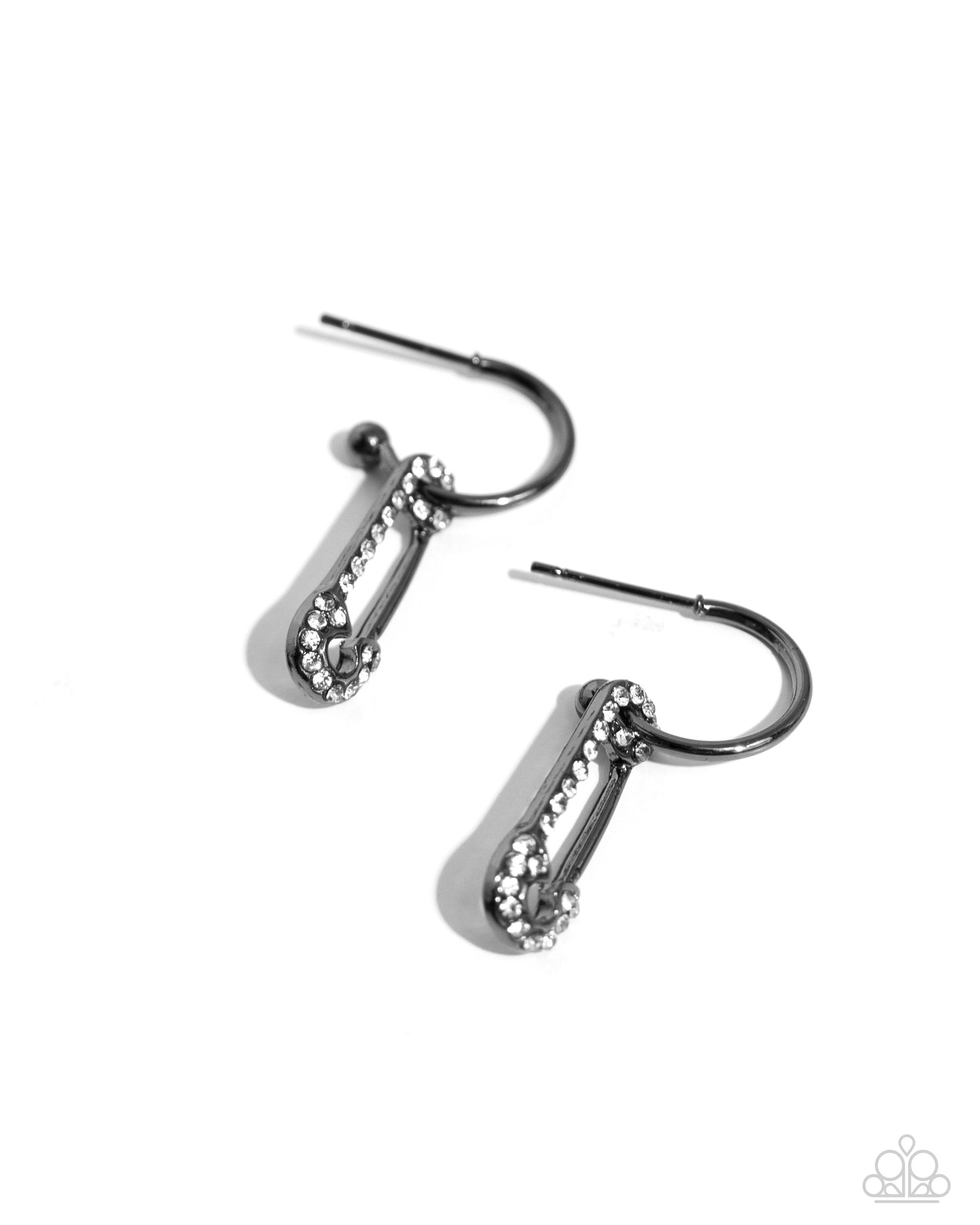 Safety Pin Sentiment - Black - Paparazzi Accessories