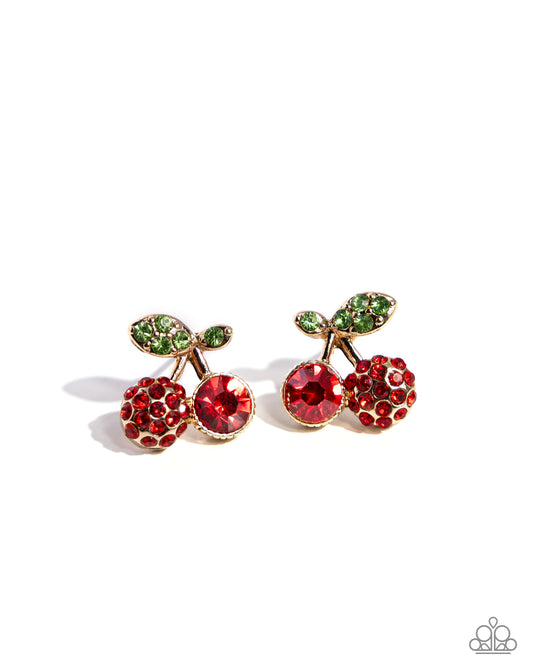 Cherry Candidate - Gold - Paparazzi Accessories