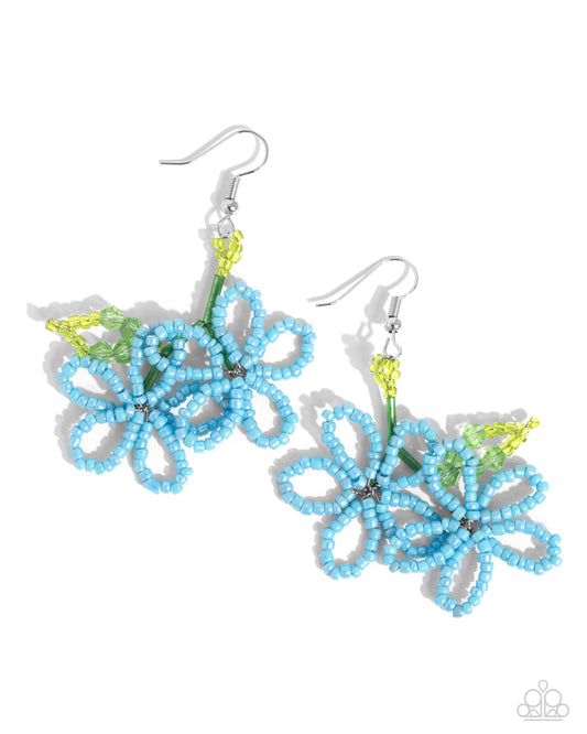 Beaded Blooms - Blue - Paparazzi Accessories