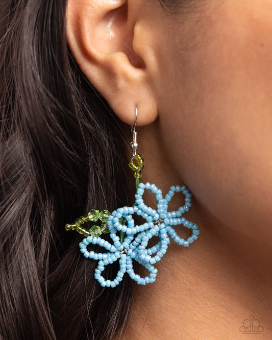 Beaded Blooms - Blue - Paparazzi Accessories