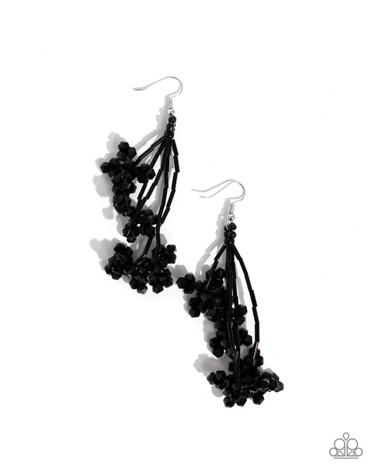 Petaled Precipitation - Black - Paparazzi Accessories