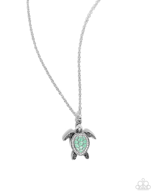 Turtle Tourist - Green - Paparazzi Accessories