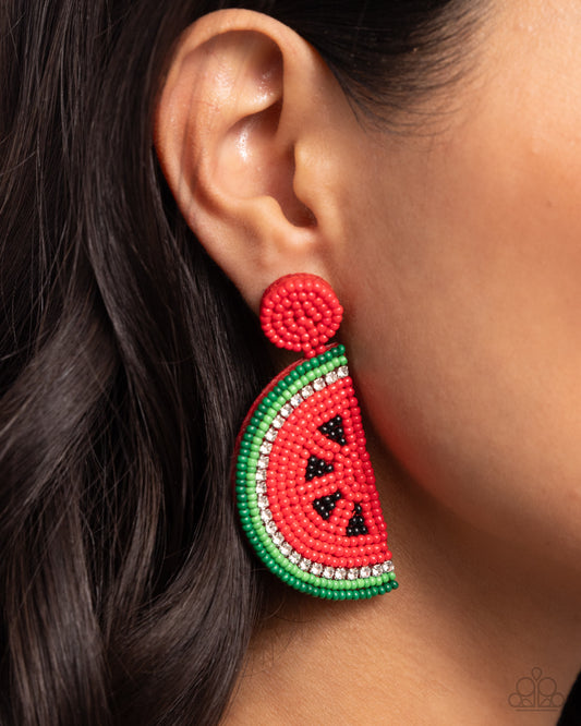 Watermelon Welcome - Red - Paparazzi Accessories