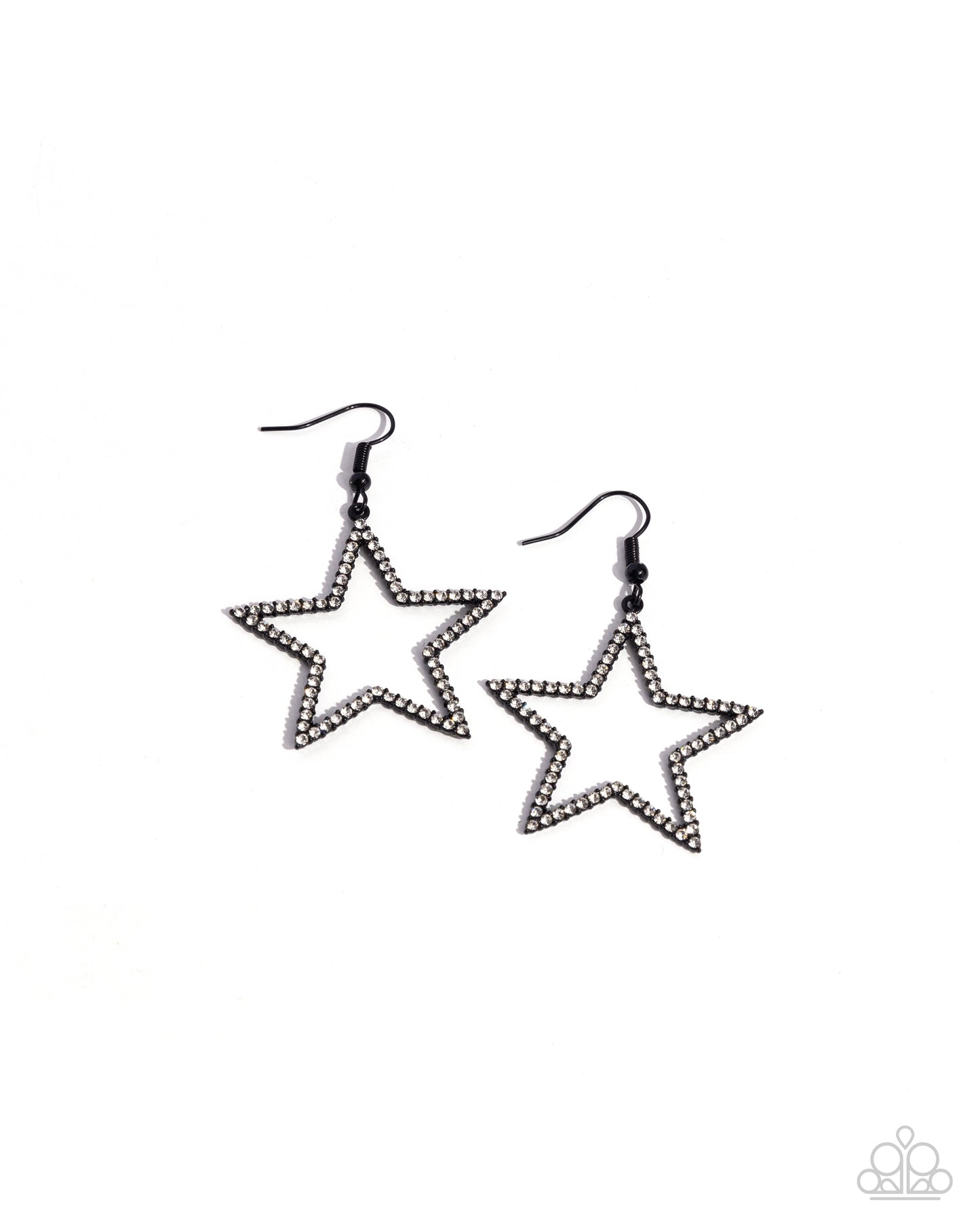 Streamlined Stars - Black - Paparazzi Accessories