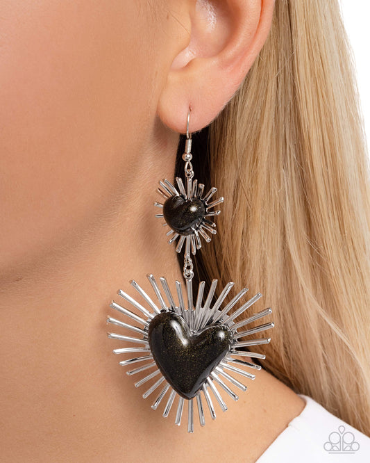 Sunburst Sweethearts - Black - Paparazzi Accessories