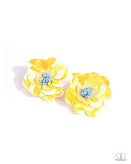 Floating Florals - Yellow - Paparazzi Accessories