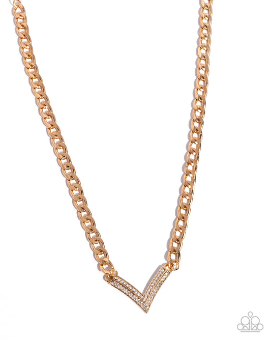 Confident Chevron - Gold