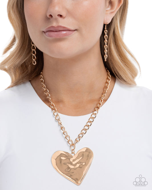 Hammered Heartthrob - Gold