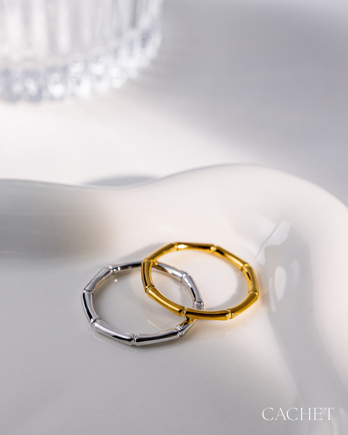 Partenariat 18K Gold/Rhodium Ring