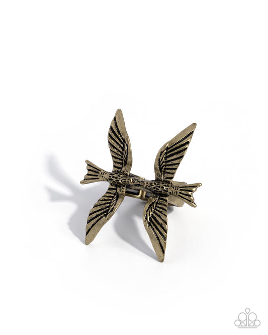 Free-Spirited Feathers - Brass