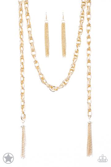 SCARFed for Attention - Gold - Paparazzi Accessories
