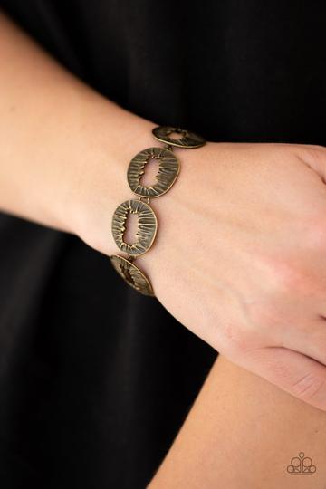 Cut It Out! - Brass - Paparazzi Accessories