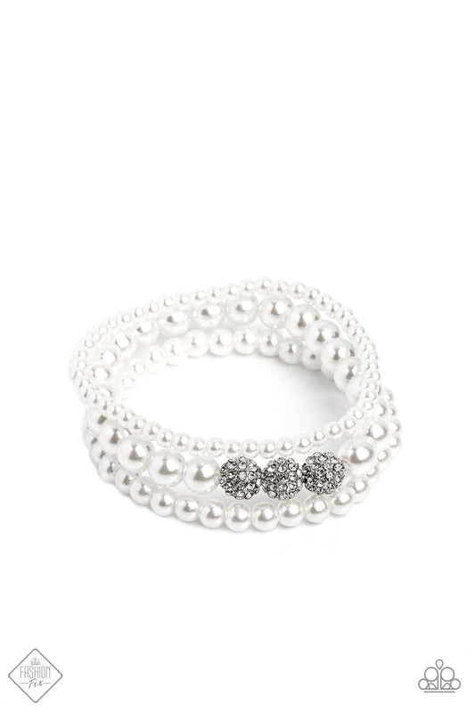 Showy Soprano - White - Paparazzi Accessories