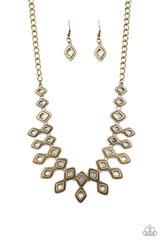 Geocentric - Brass - Paparazzi Accessories