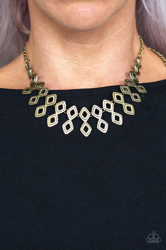 Geocentric - Brass - Paparazzi Accessories