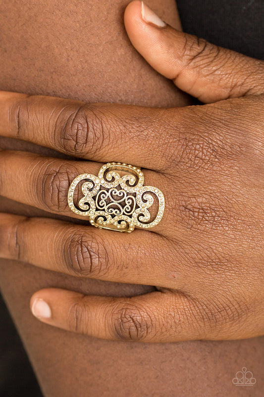 Regal Regalia - Brass - Paparazzi Accessories
