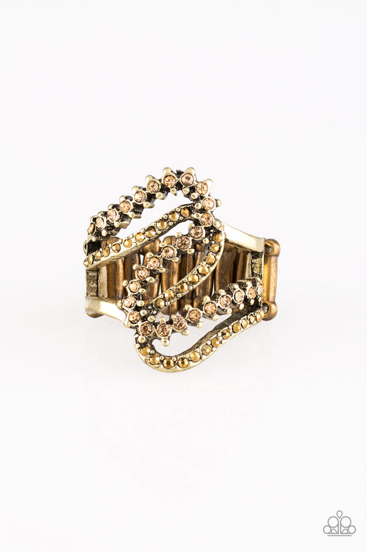 Make Waves - Brass - Paparazzi Accessories