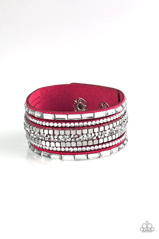 Rebel In Rhinestone - Pink - Paparazzi Accessories
