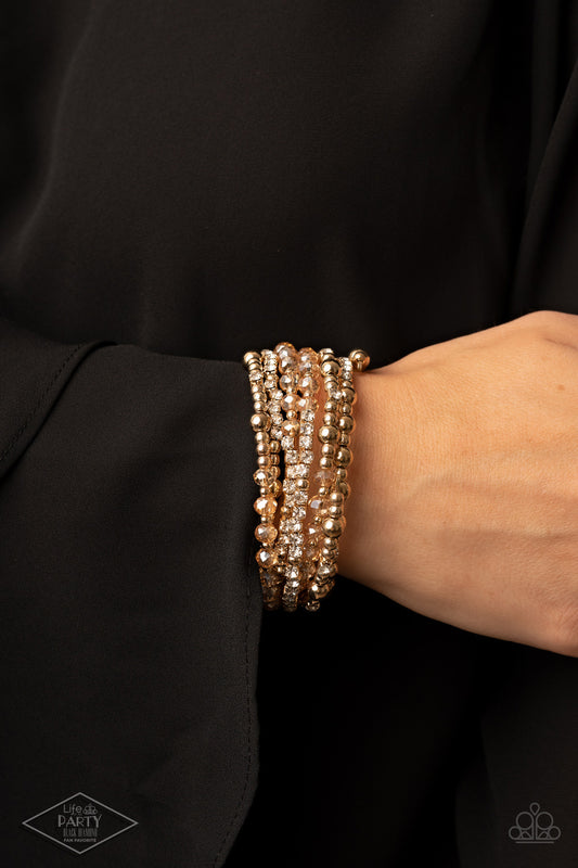 ICE Knowing You - Gold - Paparazzi Accessories