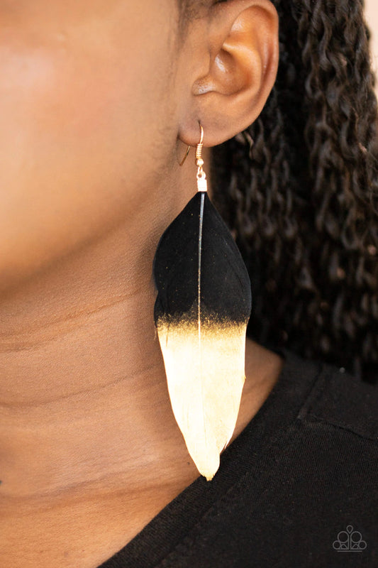 Fleek Feathers - Black - Paparazzi Accessories