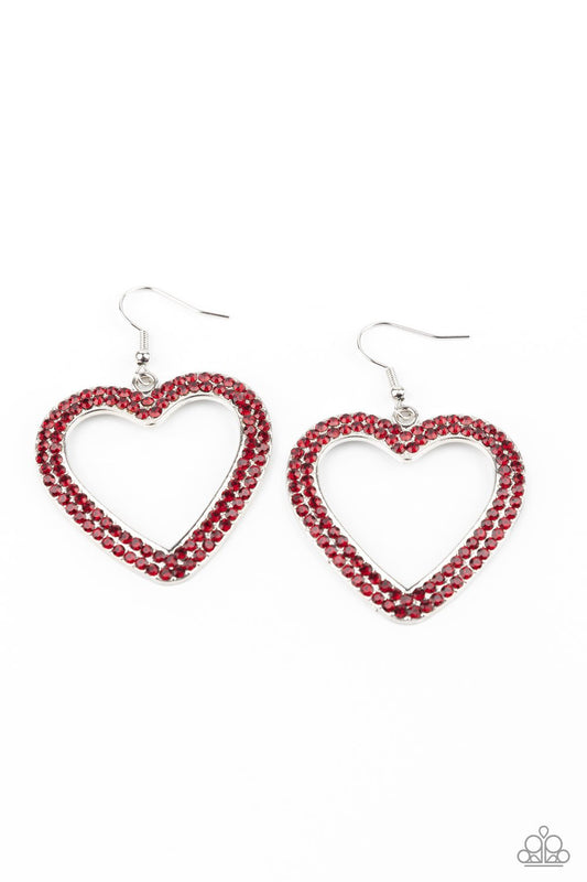 GLISTEN To Your Heart- Red - Paparazzi Accessories