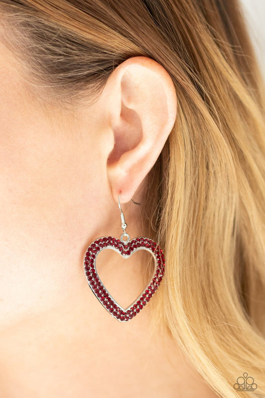 GLISTEN To Your Heart- Red - Paparazzi Accessories