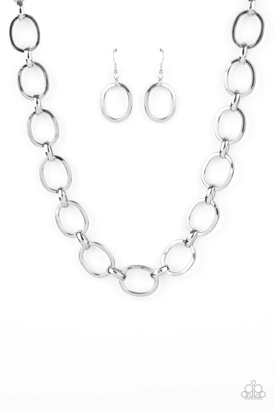 HAUTE-ly Contested - Silver - Paparazzi Accessories