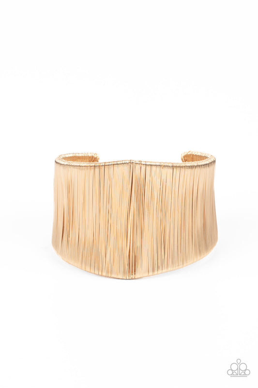 Hot Wired Wonder - Gold - Paparazzi Accessories