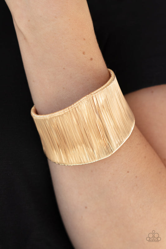 Hot Wired Wonder - Gold - Paparazzi Accessories