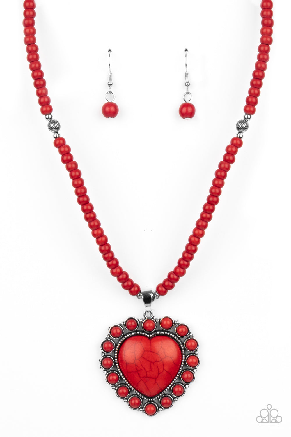 A Heart Of Stone - Red - Paparazzi Accessories