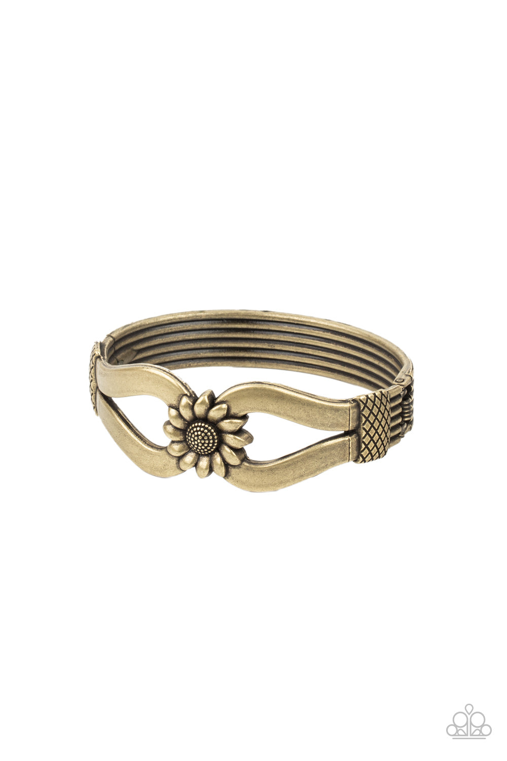 Let A Hundred SUNFLOWERS Bloom - Brass - Paparazzi Accessories