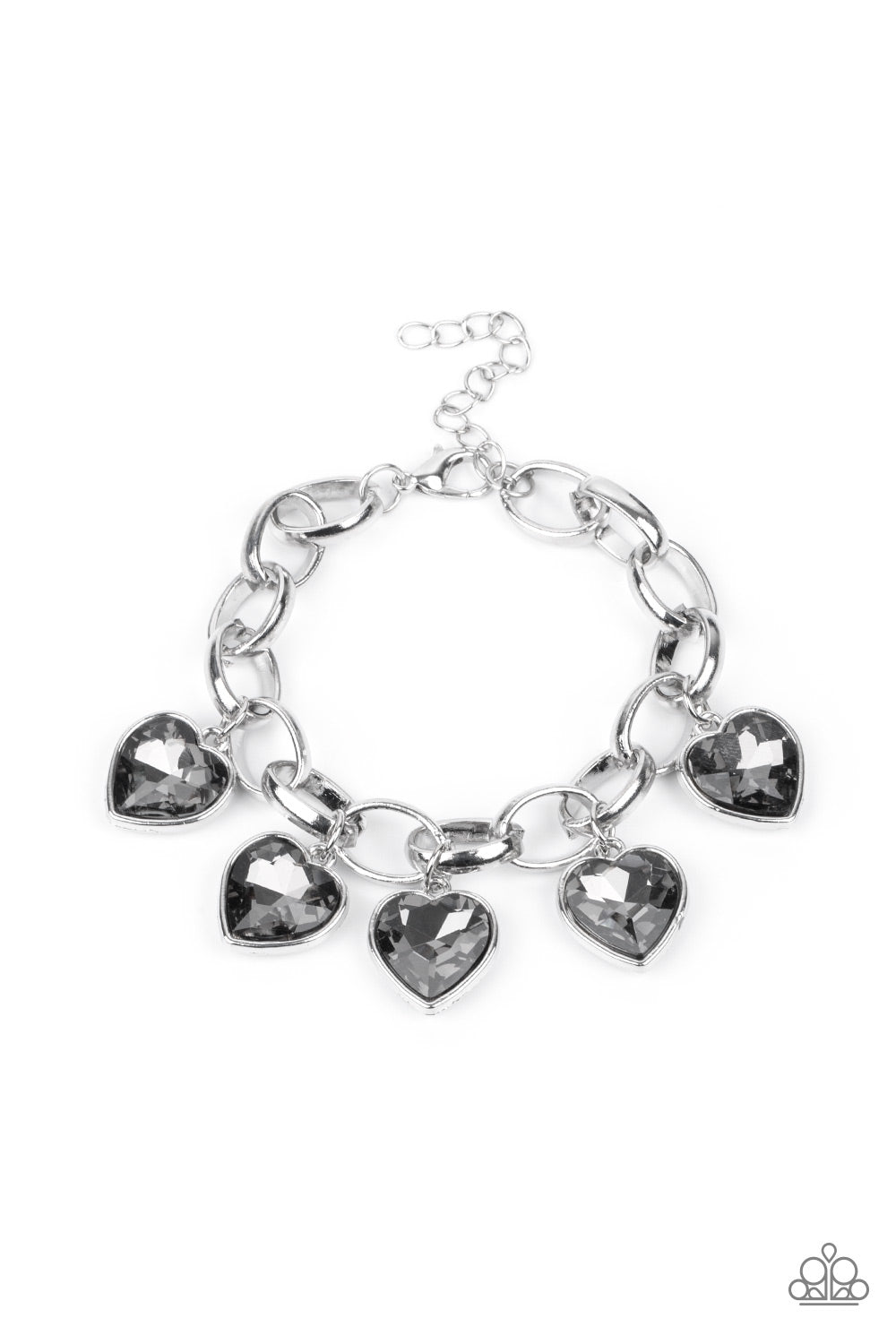 Candy Heart Charmer - Silver - Paparazzi Accessories