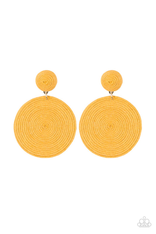 Circulate The Room - Yellow - Paparazzi Accessories