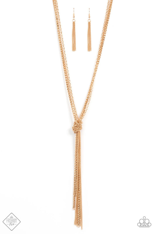 KNOT All There - Gold - Paparazzi Accessories