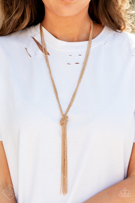 KNOT All There - Gold - Paparazzi Accessories