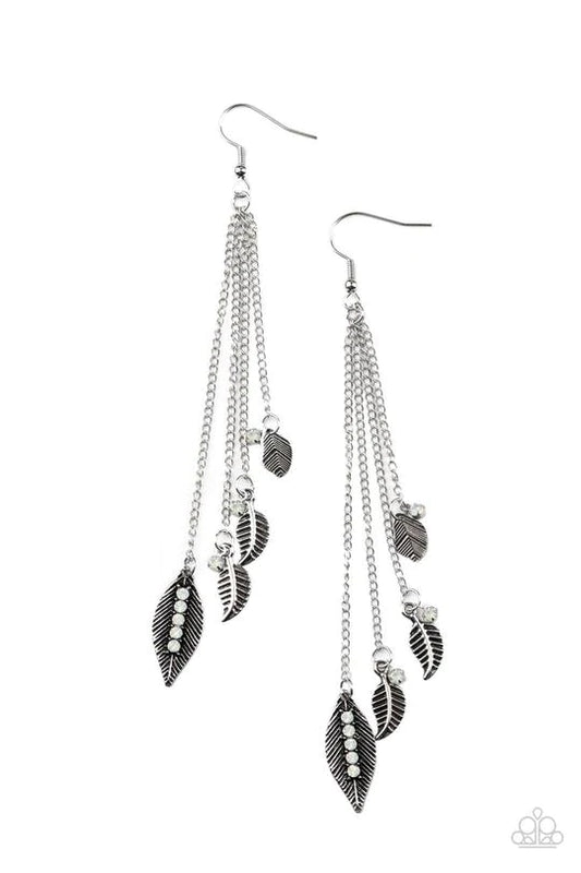 Chiming Leaflets - Silver - Paparazzi Accessories