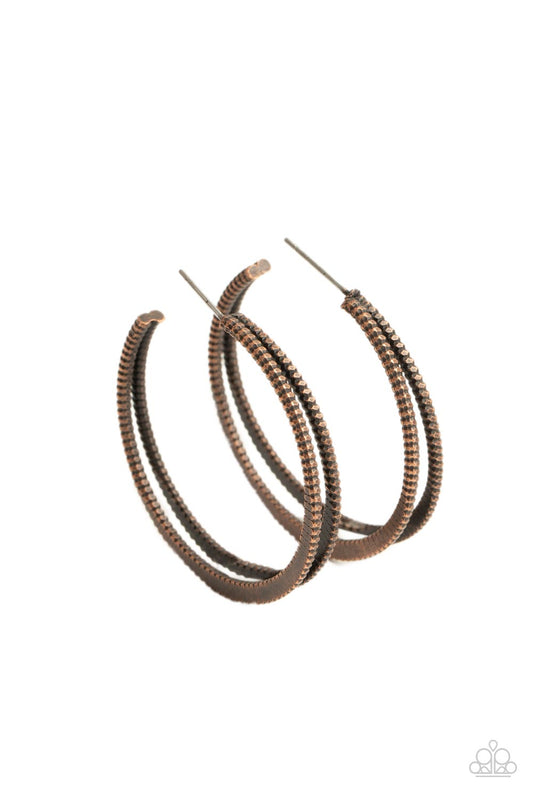 Rustic Curves - Copper - Paparazzi Accessories