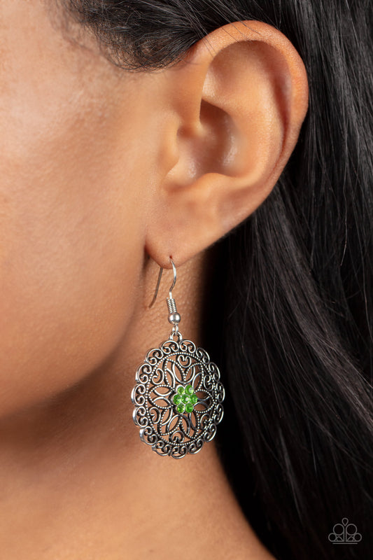 Flower Shop Sparkle - Green - Paparazzi Accessories