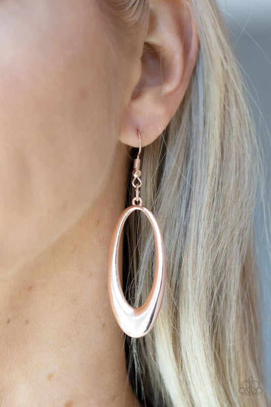 OVAL The Hill - Rose Gold - Paparazzi Accessories