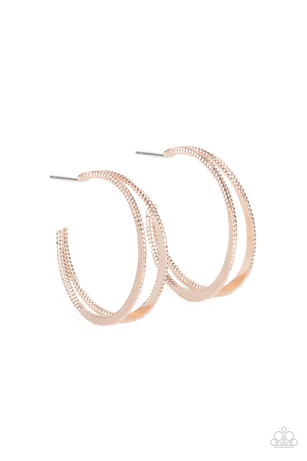 Rustic Curves - Rose Gold - Paparazzi Accessories