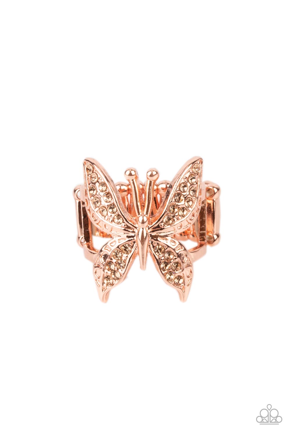 Blinged Out Butterfly - Copper - Paparazzi Accessories