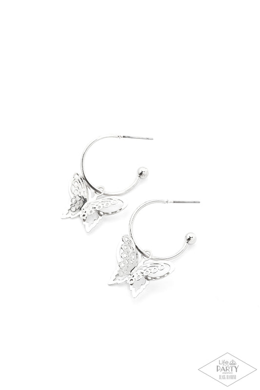 Butterfly Freestyle - Silver - Paparazzi Accessories